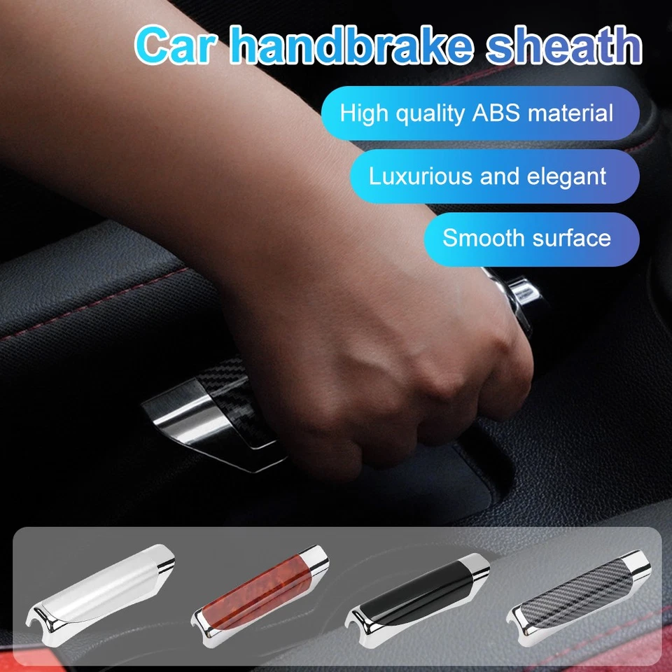 Cubierta protectora de freno de mano de coche manija de freno de mano de estacionamiento decoración interior ABS Foto 4 de 4