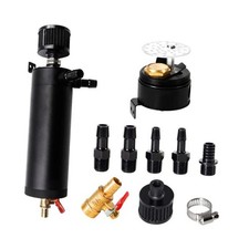 Universal 750ml Billet Aluminum Baffled 2-Port Oil Catch Can Reservoir Tank