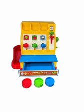 Retro 2015 Fisher Price Cash Register with 3 Coins Working Bell  Drawer Tested