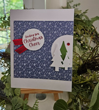 STAMPIN UP CARD KIT - TREES SENDING YOU CHRISTMAS CHEER KIT MAKES 4 XS-358