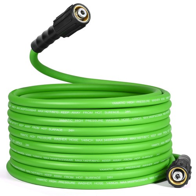 #ad Flexible Pressure Washer Hose 50FT 3400 PSI 1 4#x27;#x27; Power Washer Hose Replacem... $69.56