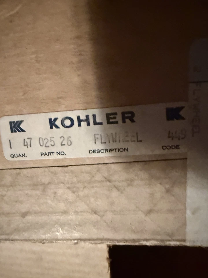Volante Kohler 47-025-26-s original OEM NLA NUEVO DE STOCK Foto 3 de 3