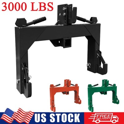 3 Point Quick Hitch for Cat 1 Cat 2 Tractors w/ 2'' Receiver Hitch 3000 LBS Steel