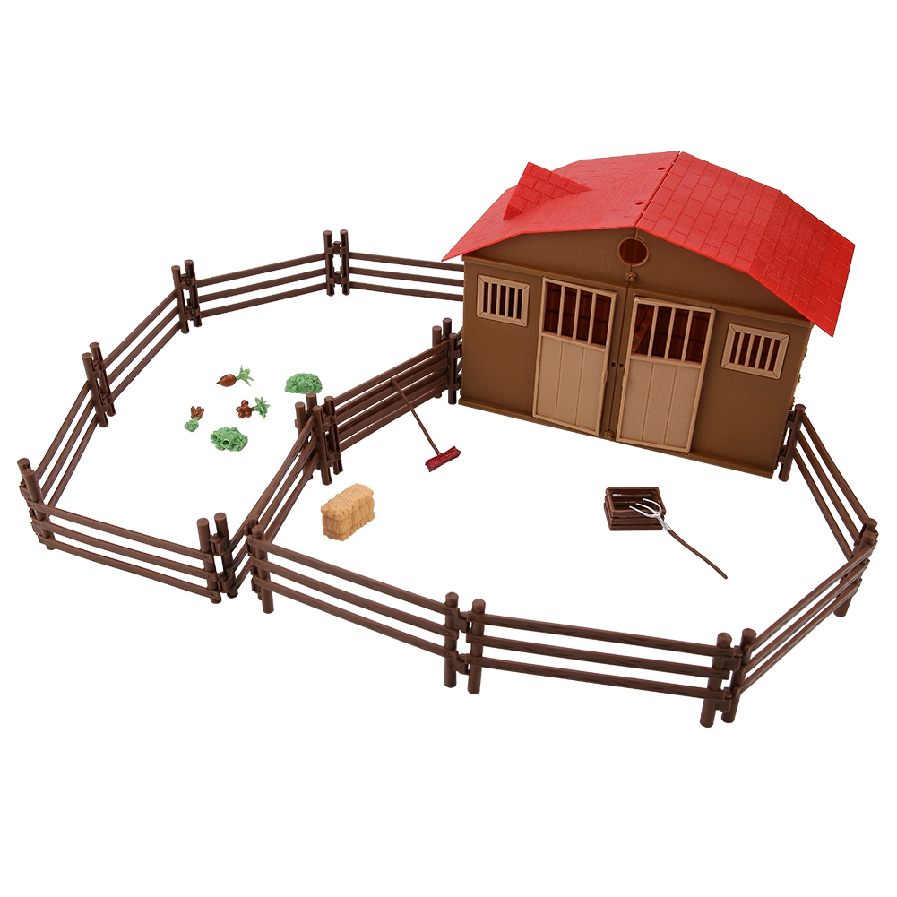 Children Farm Toy Accessories Simulation Mini Farmhouse Scene Model Supplies.