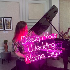 Personalized Wedding Name Neon Sign for Ceremony And Reception  Wedding Wall