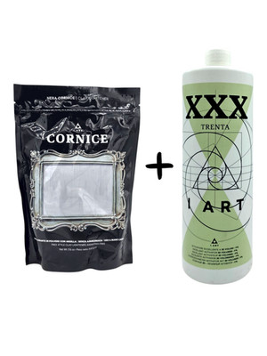 I.Art Cornice Black Bleach Powder   Aufhellungspulver 500g + 1L I.Art Entwickler