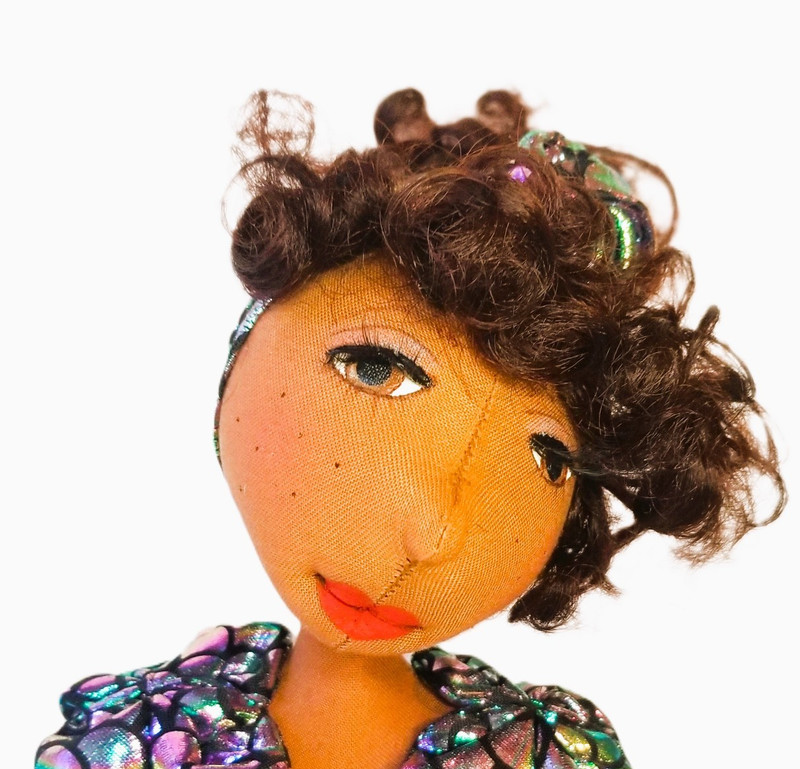 clearance💕#Sparkle💕 #Blackdoll handmade ooak cloth doll. 