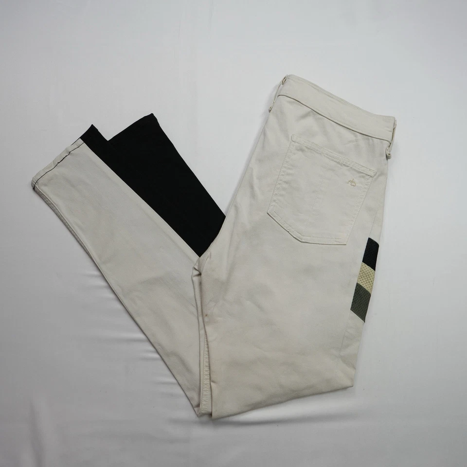 Rạg & Bone Halifax tri-tone lambskin panel motocross ankle crop skinny jeans 31 - Image 2 of 4