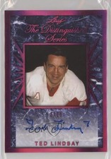 2017 Leaf The Distinguished Series Signatures Red 3/7 Ted Lindsay Auto HOF 0f4
