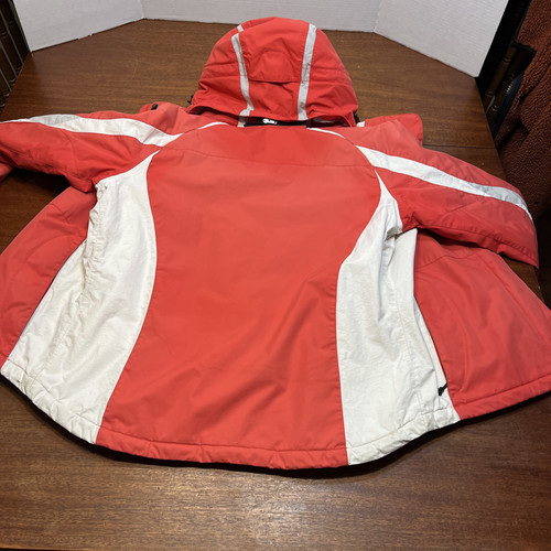 Spyder Axys Ski Jacket Womens Ladies Sz 12 Red & White Winter Coat Full Zip - Picture 11 of 20