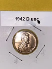 1942-D Lincoln Wheat Penny Cent Uncirculated. Free Shipping.