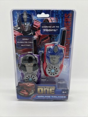Transformers One Walkie Talkies Extended Range Static Free Optimus New Sealed