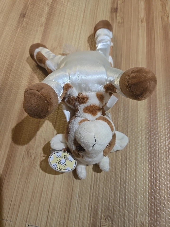 Bearington Colección Bebé Peluche Jirafa Sonajero Lindo Bebé Regalo Marrón y Beige Foto 3 de 4