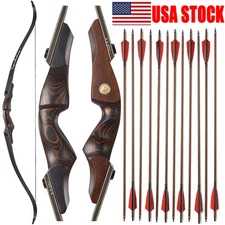 60" Takedown Recurve Bow 30-60lb Right Hand Archery Outdoor Bow Hunting Shooting