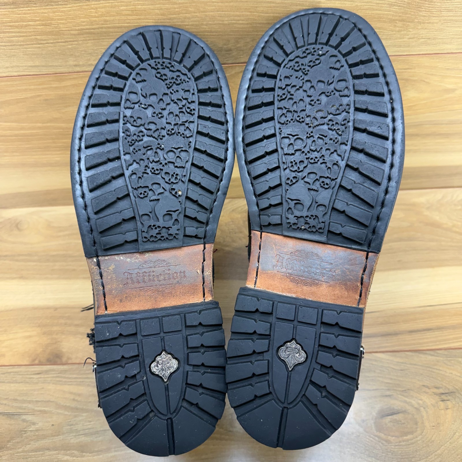 Affliction Deviant Skull Patch Combat Boots Mens … - image 9