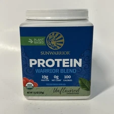 Sunwarrior Warrior Blend Organic Vegan Plant Protein Powder BCAAs, 13.2 oz 05/26