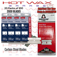 Single Edge Razor Blades .009 Steel Back American Line Carbon Steel 2000 blades