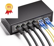 6 Port 2,5 GB Ethernet Switch Unmanaged Network | 4 x Gigabit | 2... 