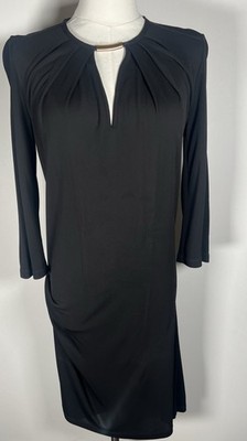 Vanessa Bruno Capsule black mini dress jersey ruched S French quiet luxury