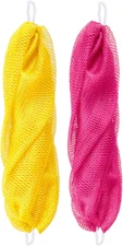 2Pcs African Net Sponge Authentic - 45 Inches Exfoliating Body Scrubber for Show