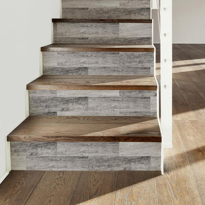 Gray Barn Wood Plank Peel and Stick Giant Wall Decals,  Peel and Stick