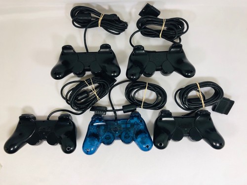 Lot Of 5 Sony PS2 Dual Shock Controller For PARTS WORKING & NONWORKING PLS READ - Picture 7 of 24