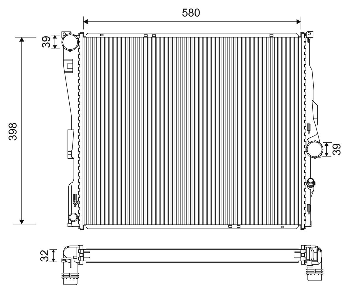 701200 VALEO Radiator, engine cooling for BMW