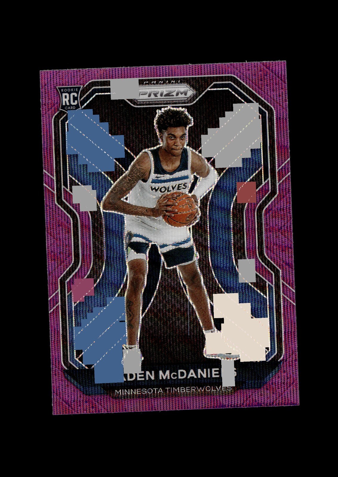 2020-21 Panini Prizm Prizms Purple Wave #277 Jaden McDaniels A41 366
