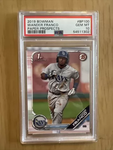 60523801 WANDER FRANCO 2019 Bowman Prospects BP100 Paper RC Rookie PSA 10