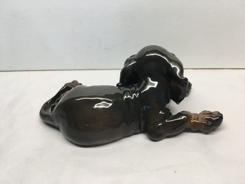 Statuina cucciolo bassotto porcellana Rosenthal vintage 6,5” Germania 1964 – n.2 scuro - Foto 11 di 14