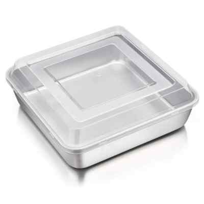 8 x 8-Inch Square Baking Pan with Lid Stainless Steel Square Cake Brownie Pa