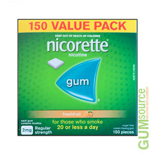 Nicorette 2mg Coated Fresh Fruit 150 count Nicotine Gum 1 box