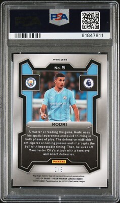 2023-24 Panini Prizm EPL Manchester City Rodri Green Choice Prizm