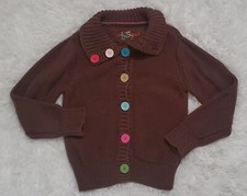 Baby Gap Brown Sweater with Colorful Buttons Size Toddler 5 years