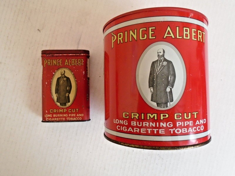 VINTAGE PRINCE ALBERT PIPE & CIGARETTE TOBACCO TINS