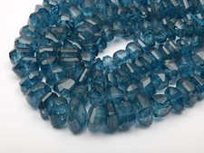 Best London Blue Topaz Faceted Tumble Shape 8 Inch Strand 8-9 MM Gemstone Beads