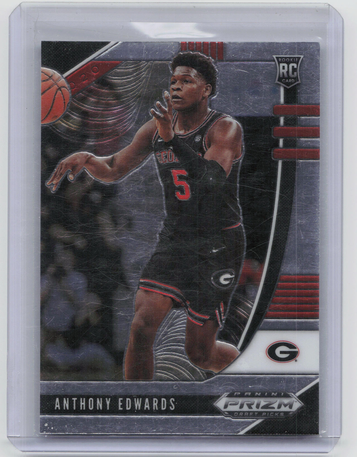 2020 Panini Prizm Draft Picks Collegiate #41 Anthony Edwards Red White and Blue