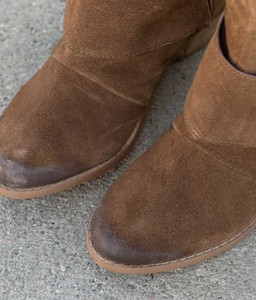 women's suede fringed boots