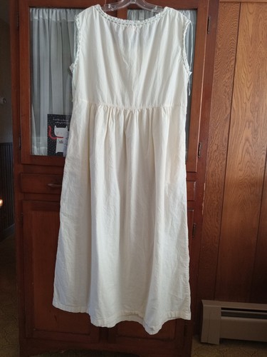 April Cornell S/M Natural Cotton Sleeveless Nightgown - Picture 2 of 6