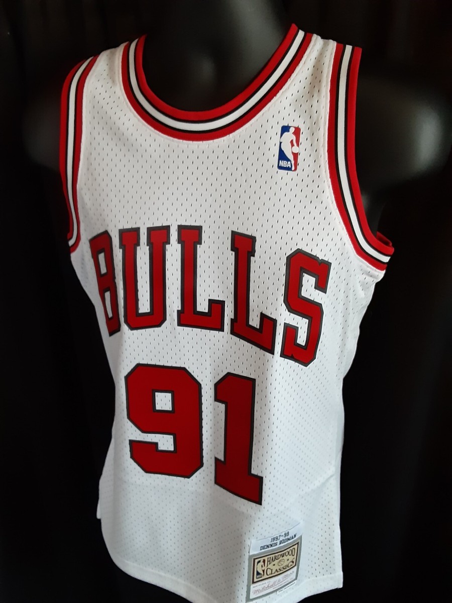 Chicago Bulls NBA Rodman #91 Men's Mitchell &Ness Swingman Jersey