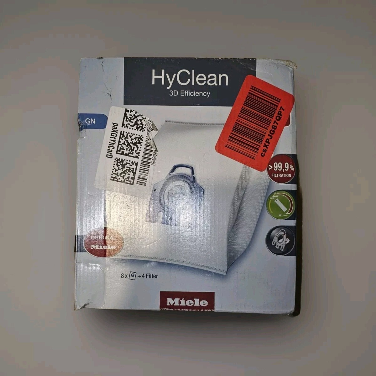 Miele Genuine FJM AirClean Vacuum Bags – Pack Of 8 With Bonus Filters