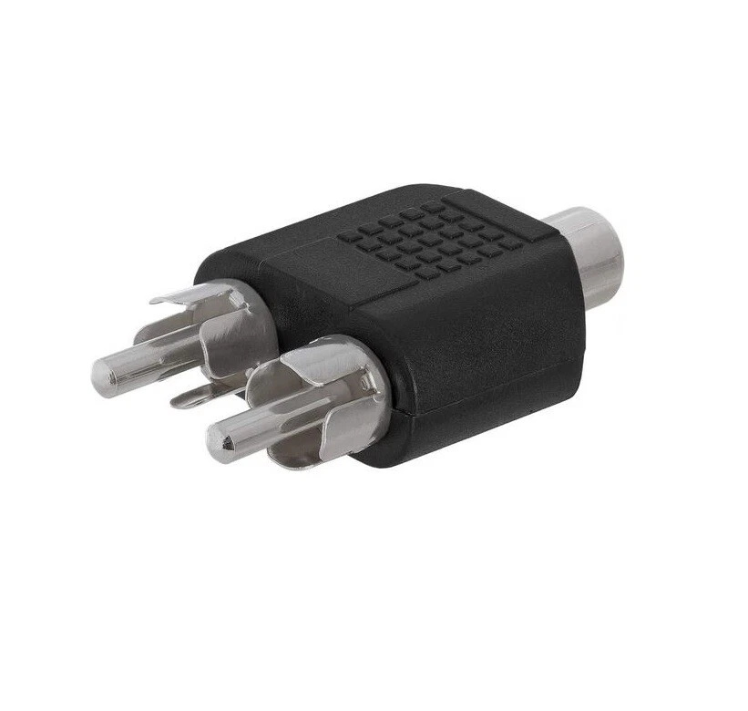 New RCA Female to 2 RCA Male Splitter AV Audio Stereo Adapter Splitter Connector - Image 2 of 2
