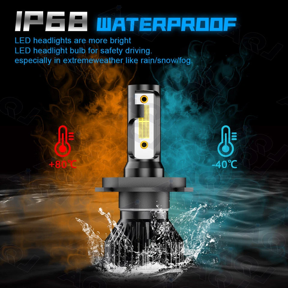 DOT Approved 7" inch Round Led Headlight High-Low Beam for Chevy II/Nova 1969-79 - Image 4 of 4