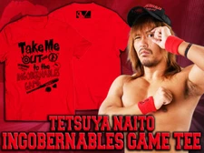 [ Genuine ] NJPW Tetsuya Naito "Ingobernables Game" T-shirt Red XL from Jp 5770