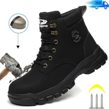 Men work life waterproof shoes Anti-Punctur Protective Boots new steel toe shoes
