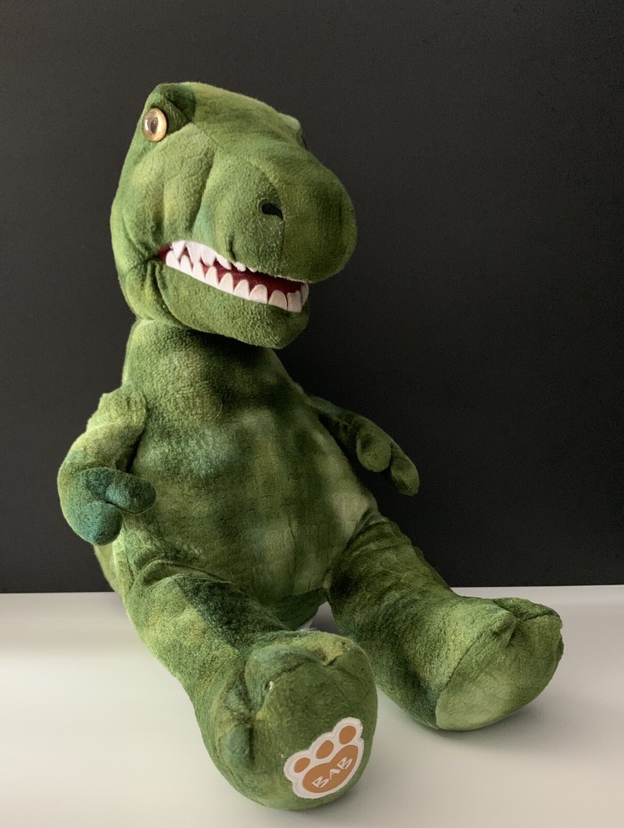 Vintage Build a Bear T rex Plush Green
