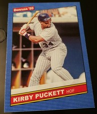 2020 Donruss Baseball Kirby Puckett Blue Border Black HOF Minnesota Twins