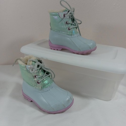 Sperry Kleinkind Mädchen Schneestiefel Kunstwolle gefüttert blau grün lila Kleinkind 5/6