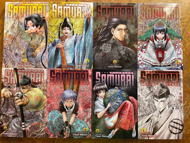 Manga THE ELUSIVE SAMURAI Volumes 1-8 (English 1st Printings)