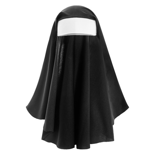 Cotton Scarf Performance Suit Priest_Cross Headdress Nun Tube Stockings Gloves - Picture 24 of 27